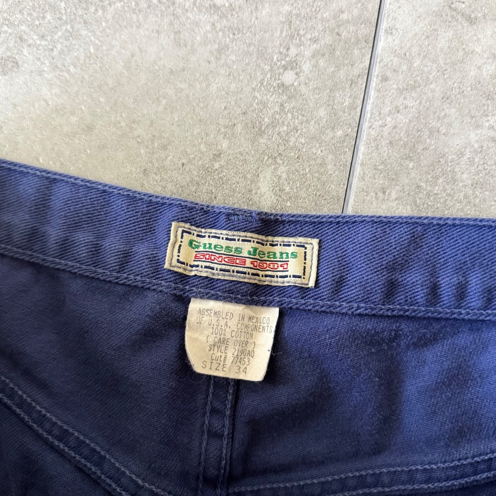 Vintage Guess Jeans Denim Shorts Jorts Size 34 - Picture 4 of 6